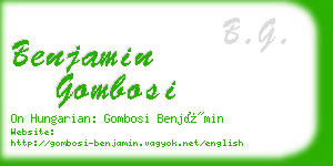 benjamin gombosi business card